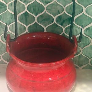 Aldo Londi MCM Pot with wrought iron handle Italy . Rare